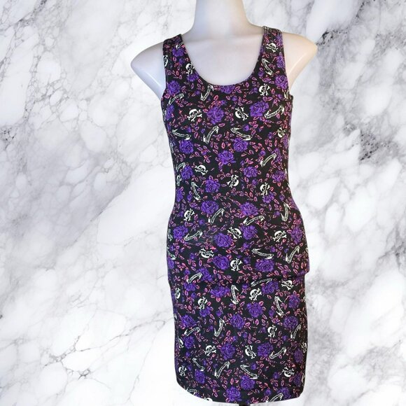 Tripp nyc Dresses & Skirts - VTG Tripp NYC Destroy Skull Print Rose Dress